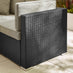 Orlando Black Rattan & Grey 8 Seat Modular Garden Sofa