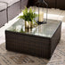 Orlando Brown Rattan & Brown 8 Seat Modular Garden Sofa