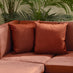Orlando Brown Rattan & Orange 10 Seat Modular Garden Sofa