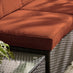 Orlando Brown Rattan & Orange 4 Seat Modular Garden Sofa