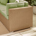 Orlando Beige Rattan & Green 4 Seat Modular Garden Sofa