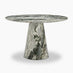 Palma Round Green Marble Effect Dining Table & 4 Delos Chairs