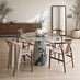 Palma Round Green Marble Effect Dining Table & 4 Caia Chairs