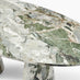 Palma Oval Green Marble Effect Dining Table & 8 Layla Swivel Chairs
