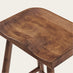2x Penny Walnut Effect Solid Wood Bar Stools