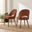 2x Peri Orange Boucle Dining Chairs