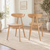 2x Polly Oak Effect Wood Dining Chairs