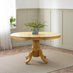 Padstow Round Oak Effect Solid Wood Extending 4-6 Seater Dining Table