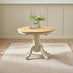 Padstow Cream Wooden Extending Dining Table & 4 Millford Chairs