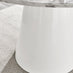 Palma White Marble Effect Round Dining Table & 4 White Milan Chrome Leg Chairs