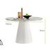 Palma White Marble Effect Round Dining Table & 4 Cappuccino Lorenzo Chairs