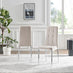Novara Glass & Chrome Round Dining Table with 4 Cream Paloma Chairs