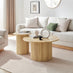 Penrose Round Oak Effect Wood Pedestal Coffee Table