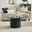 Penrose Round Black Wood Pedestal Coffee Table