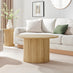 Penrose Oak Effect Round Wood Coffee Table and Side Table Set