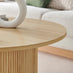 Penrose Round Oak Effect Wood Pedestal Coffee Table