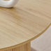 Penrose Oak Effect Round Wood Coffee Table and Side Table Set
