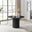Penrose Black Round Dining Table & 4 Cream Beaumont Chairs