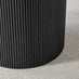 Penrose Black Round Dining Table & 4 Grey Calla Velvet Swivel Chairs