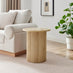 Penrose Oak Effect Round Wood Coffee Table and Side Table Set
