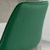 2x Pesaro Green Velvet Counter Stools Silver Legs