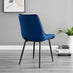 Koko Oak Effect Round Dining Table & 4 Navy Pesaro Black Leg Chairs