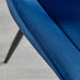2x Pesaro Navy Velvet Dining Chairs Black Legs