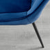 Kylo Brown Wood Effect Dining Table & 6 Navy Pesaro Black Leg Chairs