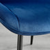 Kylo Brown Wood Effect Dining Table & 6 Navy Pesaro Black Leg Chairs