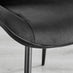 2x Pesaro Black Velvet Dining Chairs Black Legs