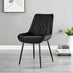 Novara 100cm Round Black Leg Dining Table & 2 Black Pesaro Black Leg Chairs