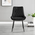 Palma Black Semi Gloss Round Dining Table & 4 Black Pesaro Black Leg Chairs