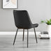 Palma Black Semi Gloss Round Dining Table & 4 Black Pesaro Black Leg Chairs