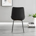 Lira 100cm Grey Metal Extending Dining Table & 4 Black Pesaro Black Leg Chairs