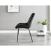 Lira 100cm Grey Metal Extending Dining Table & 4 Black Pesaro Black Leg Chairs