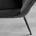 Lira 100cm Grey Metal Extending Dining Table & 4 Black Pesaro Black Leg Chairs