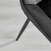 Novara White Marble Black Leg Round Dining Table & 4 Black Pesaro Black Leg Chairs