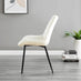 Novara White Marble Black Leg Round Dining Table & 4 Cream Pesaro Black Leg Chairs