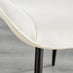 Novara White Marble Black Leg Round Dining Table & 4 Cream Pesaro Black Leg Chairs