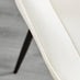 Novara White Marble Black Leg Round Dining Table & 4 Cream Pesaro Black Leg Chairs