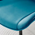 Novara 100cm Round Black Leg Dining Table & 2 Blue Pesaro Black Leg Chairs