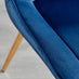 Andria Gold Leg Marble Effect Dining Table and 6 Navy Pesaro Gold Leg Chairs