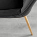 Leonardo 4 Gold Dining Table and 4 Black Pesaro Gold Leg Chairs