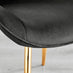 Leonardo 4 Gold Dining Table and 4 Black Pesaro Gold Leg Chairs