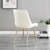 Leonardo 6 Gold Dining Table and 6 Cream Pesaro Gold Leg Chairs