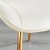 Novara 100cm Gold Round Dining Table and 4 Cream Pesaro Gold Leg Chairs