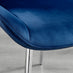 Renato 120cm High Gloss Extending Dining Table and 6 Navy Pesaro Silver Leg Chairs