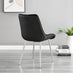Atlanta 4 White Dining Table and 4 Black Pesaro Silver Leg Chairs