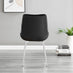 Novara 100cm Round Dining Table and 4 Black Pesaro Silver Leg Chairs