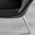 Atlanta 4 White Dining Table and 4 Black Pesaro Silver Leg Chairs